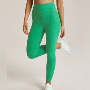 Alo Yoga Spacedye High Waisted 7/8 Yoga Leggings in Bright Green